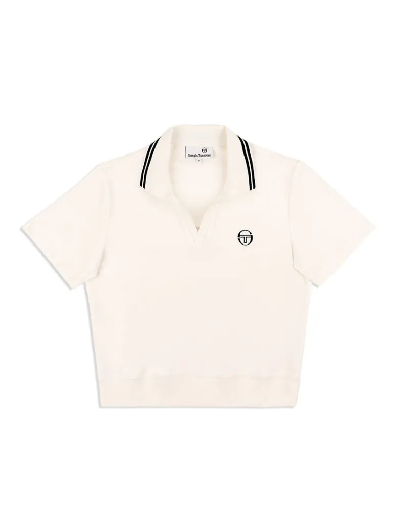 Discount Atri Velour Polo- Gardenia View All