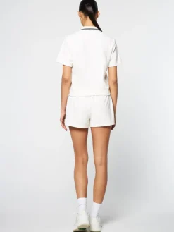 Discount Atri Velour Polo- Gardenia View All