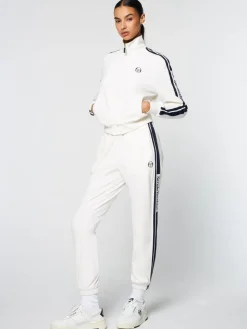 Outlet Atri Velour Track Jacket- Gardenia Velour