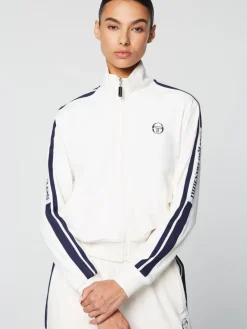 Outlet Atri Velour Track Jacket- Gardenia Velour