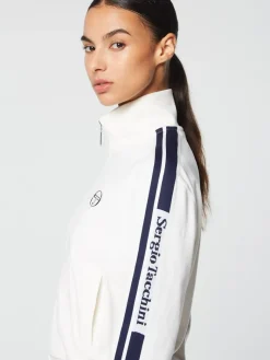 Outlet Atri Velour Track Jacket- Gardenia Velour