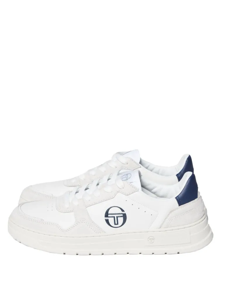 Discount Court Classic Mp Sneaker- White/ Antique White/ Maritime Blue Shoes