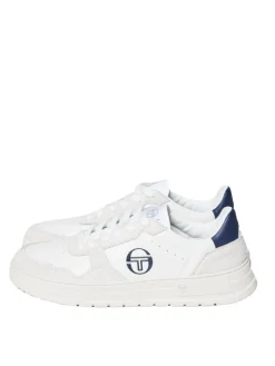 Outlet Court Classic Mp Sneaker- White/ Antique White/ Maritime Blue For The Court
