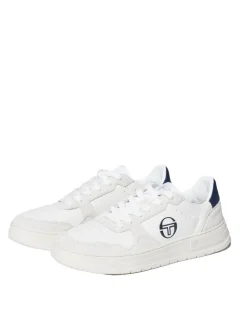 Outlet Court Classic Mp Sneaker- White/ Antique White/ Maritime Blue For The Court