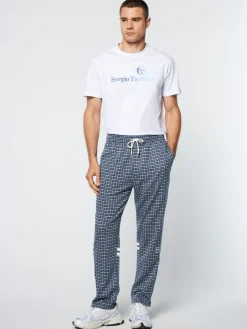 Clearance Dallas Houndstooth Track Pant- Maritime Blue Tracksuits