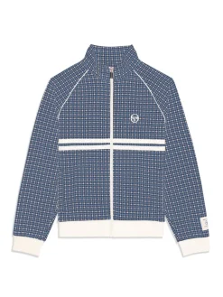 Sale Dallas Houndstooth Track Jacket- Maritime Blue Jackets