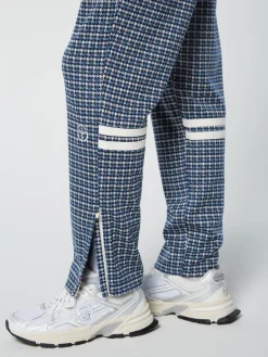 Hot Dallas Houndstooth Track Pant- Maritime Blue View All