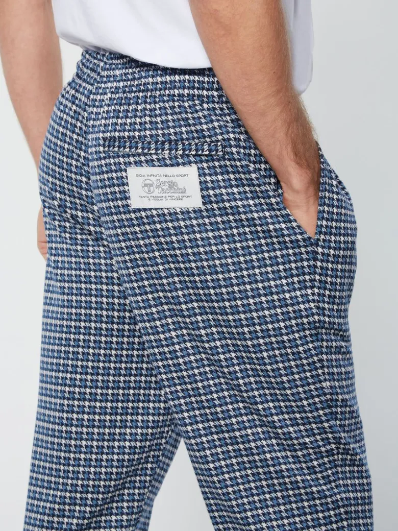 Hot Dallas Houndstooth Track Pant- Maritime Blue View All