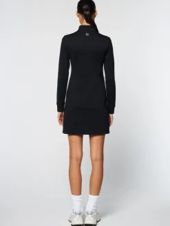 Best Damarindo Half-Zip Track Dress- Black Dresses
