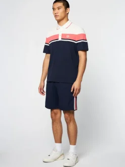 Clearance Damarindo Polo Archivio- Gardenia/ Maritime Blue Polos