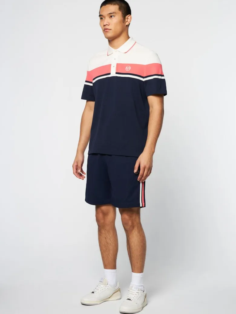 Clearance Damarindo Polo Archivio- Gardenia/ Maritime Blue Polos