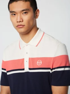 Clearance Damarindo Polo Archivio- Gardenia/ Maritime Blue Polos