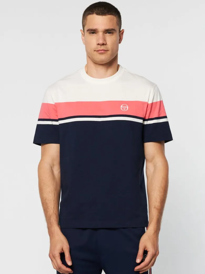 Fashion Damarindo T-Shirt Archivio -Gardenia/ Maritime Blue The Essentials