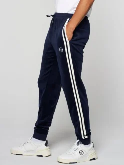 Hot Damarindo Velour Track Pant- Maritime Blue Pants And Sweatpants