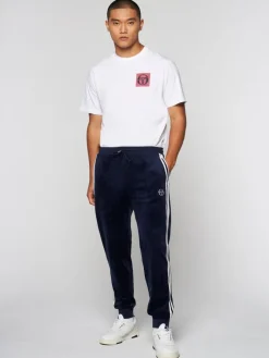 Hot Damarindo Velour Track Pant- Maritime Blue Pants And Sweatpants