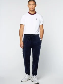 Fashion Debossed Damarindo Velour Track Pant- Maritime Blue View All
