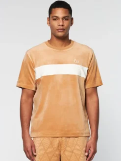 Fashion Debossed Damarindo Velour T-Shirt- Meerkat View All