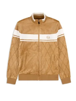 Discount Debossed Damarindo Velour Track Jacket- Meerkat View All