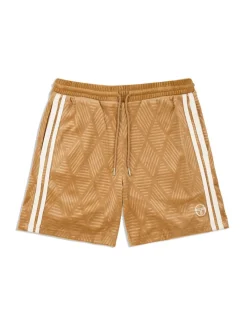 Outlet Debossed Damarindo Velour Short- Meerkat Velour