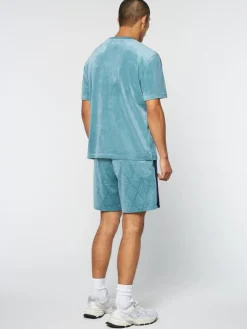 Best Debossed Damarindo Velour T-Shirt- Larkspur View All