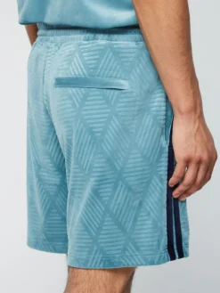 Sale Debossed Damarindo Velour Short- Larkspur View All