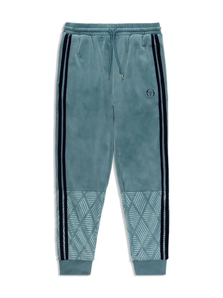 Sale Debossed Damarindo Velour Track Pant- Larkspur Tracksuits