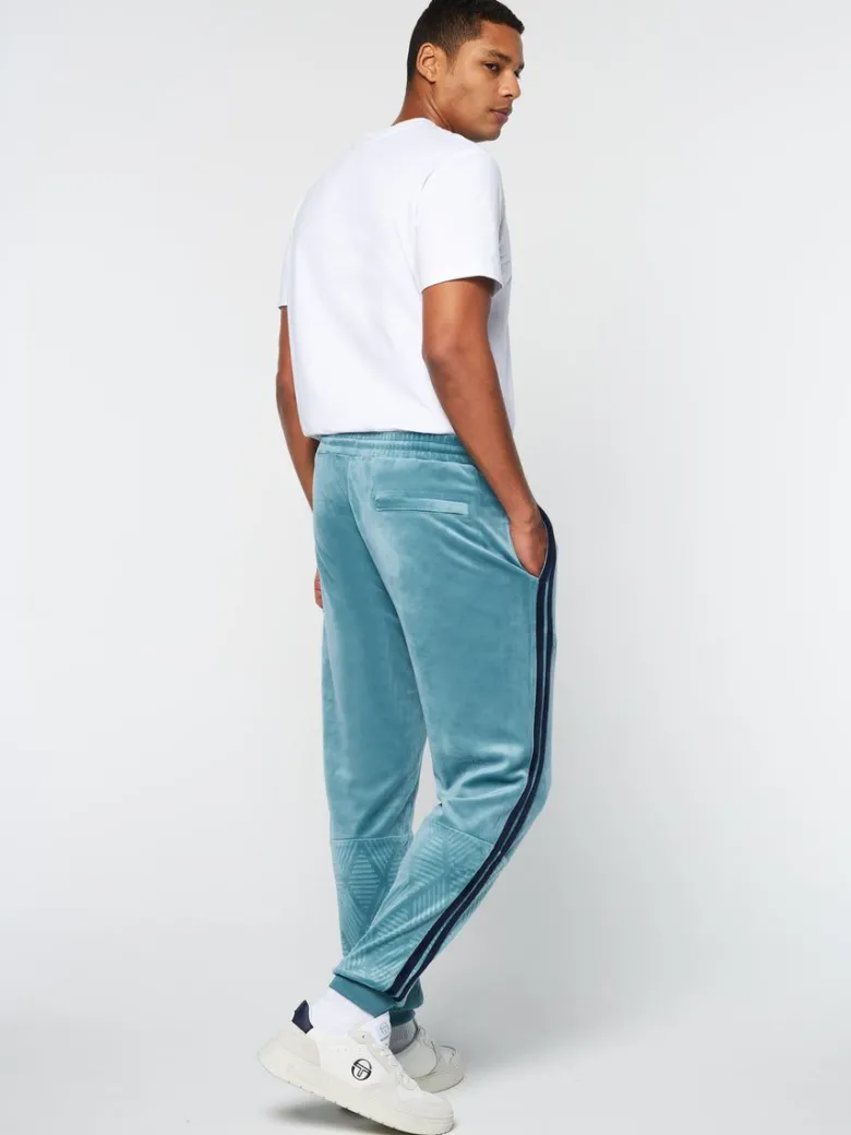 Sale Debossed Damarindo Velour Track Pant- Larkspur Tracksuits