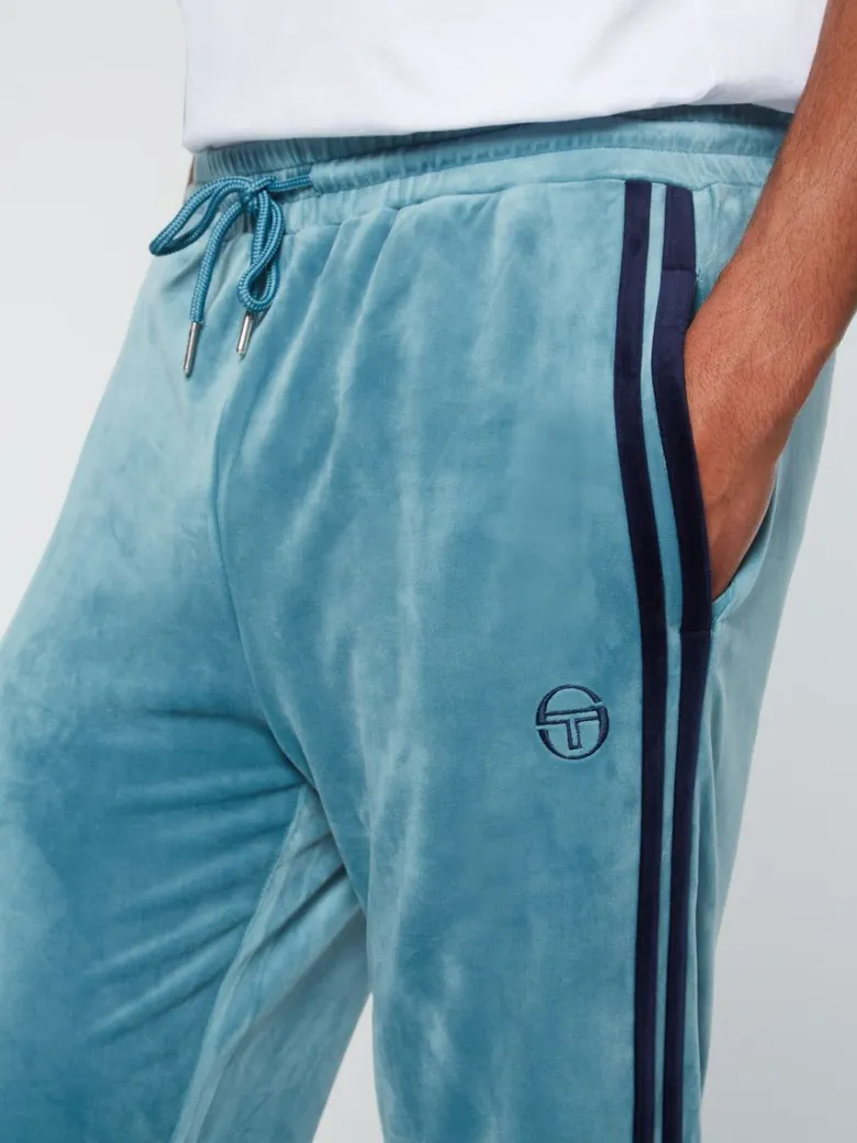 Sale Debossed Damarindo Velour Track Pant- Larkspur Tracksuits