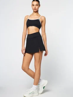 Hot Elisa Sports Top- Black Beauty For The Court