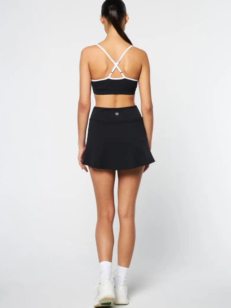 Hot Elisa Sports Top- Black Beauty For The Court