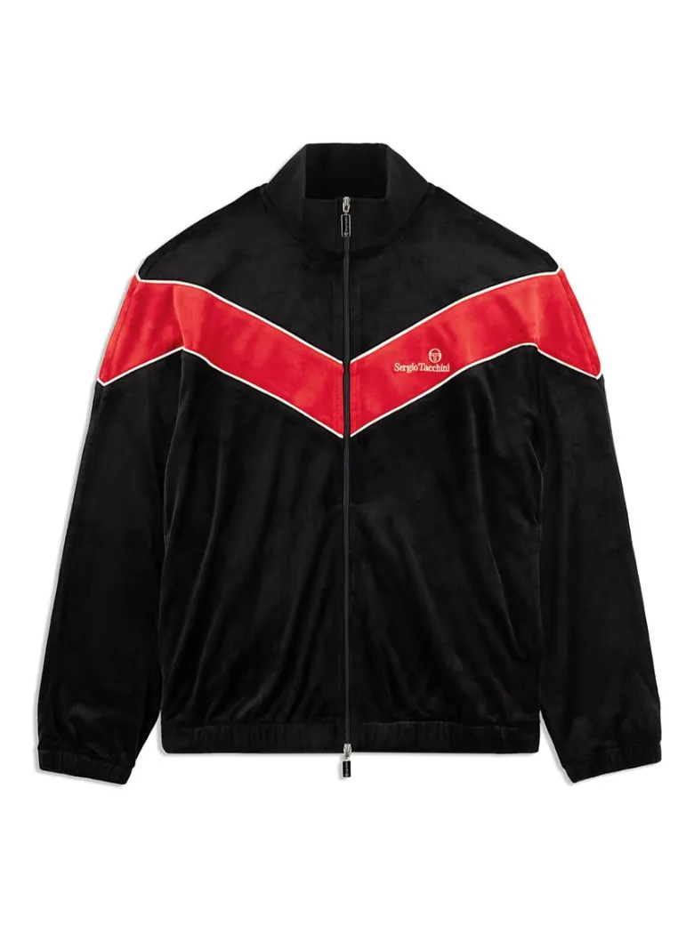Discount Gallone Velour Track Jacket- Black Beauty Tracksuits