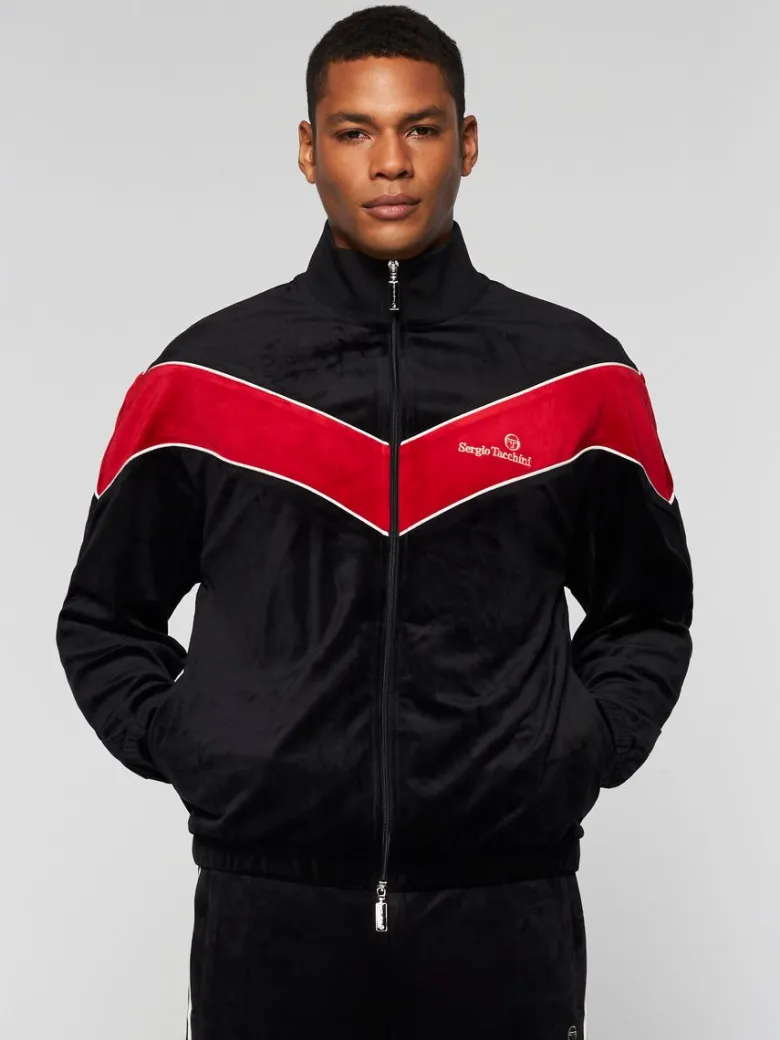 Discount Gallone Velour Track Jacket- Black Beauty Tracksuits