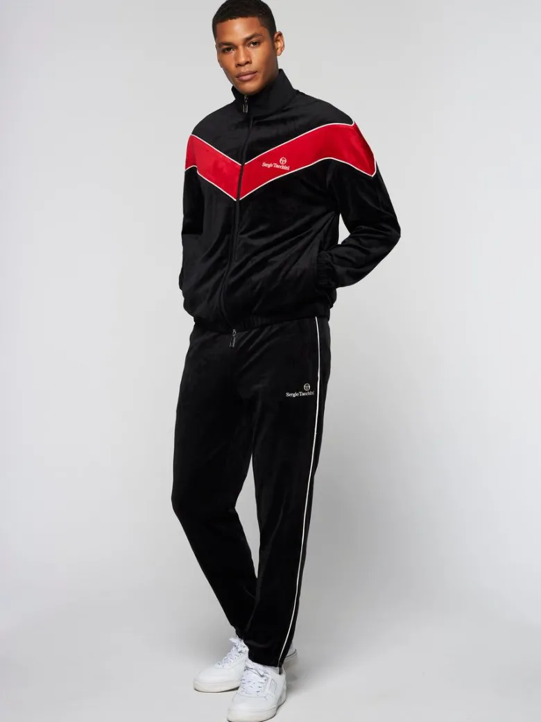 Discount Gallone Velour Track Jacket- Black Beauty Tracksuits