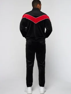 Discount Gallone Velour Track Jacket- Black Beauty Tracksuits