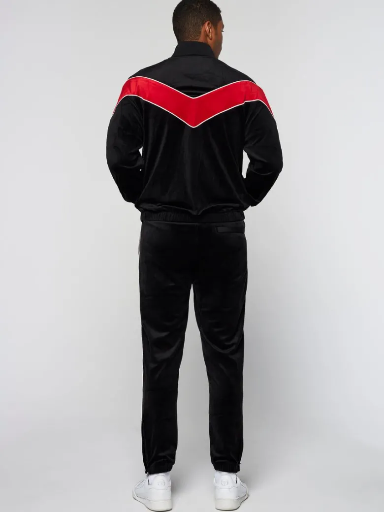 Discount Gallone Velour Track Jacket- Black Beauty Tracksuits