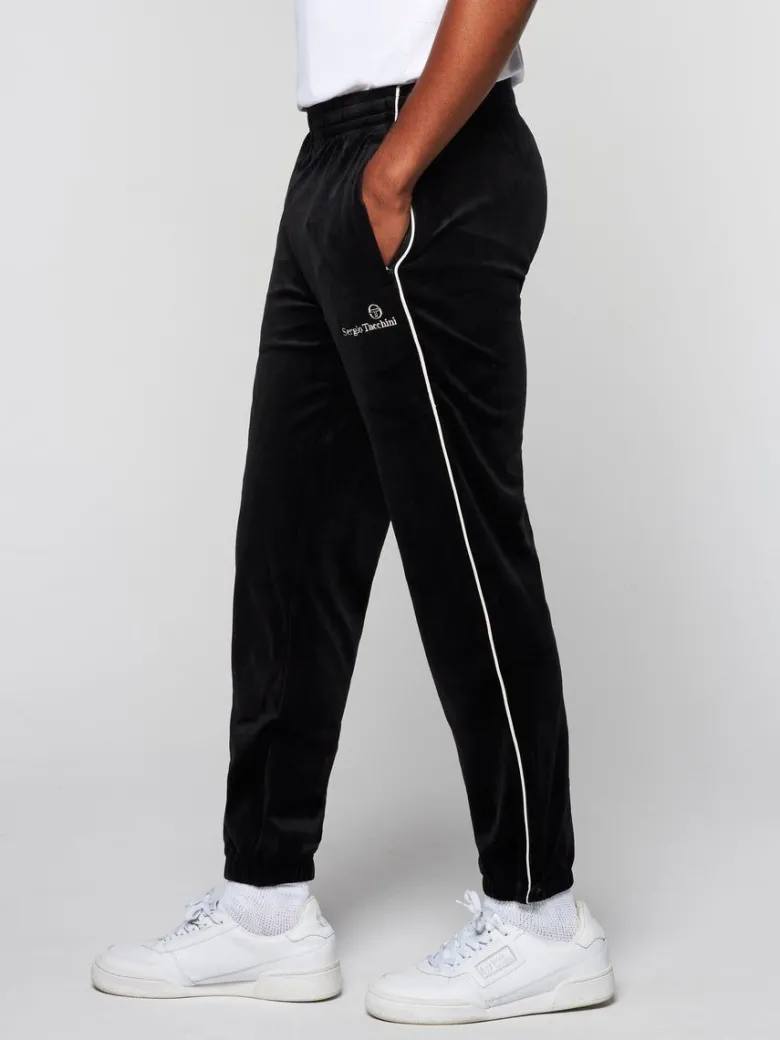Outlet Gallone Velour Track Pant- Black Beauty Pants And Sweatpants