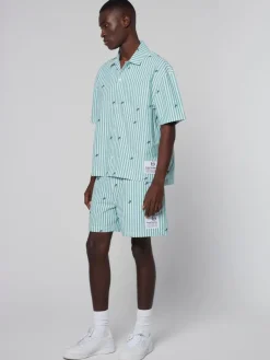 Sale Granda Camp Shirt- Deep Mint Matching Separates