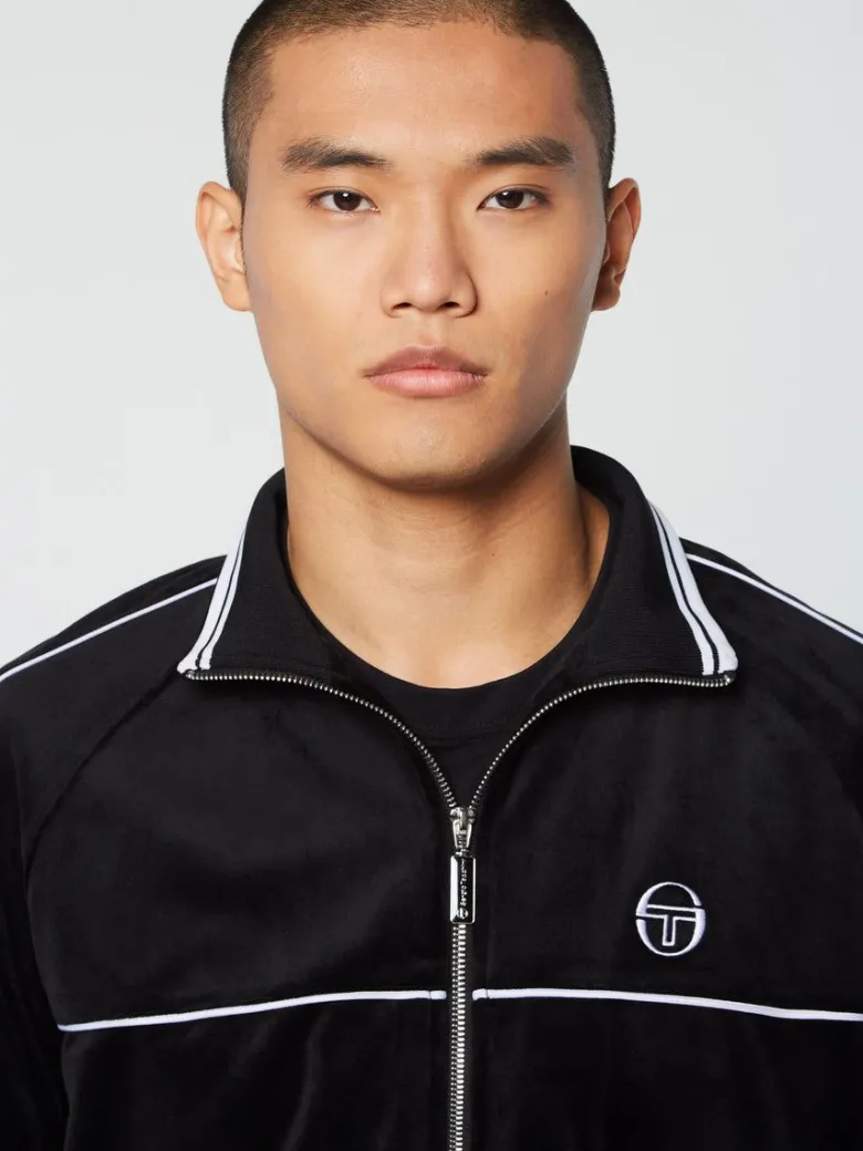 Discount Lioni Velour Track Jacket- Black Beauty View All