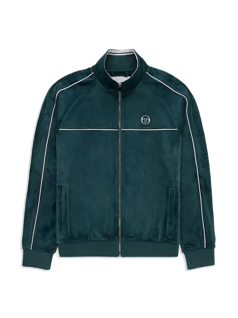 New Lioni Velour Track Jacket- Botanical Garden Velour
