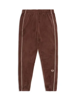 Discount Lioni Velour Track Pant- Deep Mahogany Velour