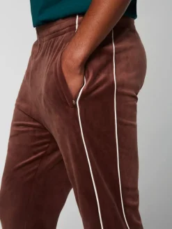 Discount Lioni Velour Track Pant- Deep Mahogany Velour