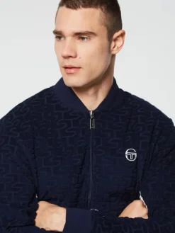 Outlet Livata Monogram Track Jacket- Maritime Blue Tracksuits