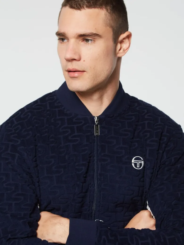 Outlet Livata Monogram Track Jacket- Maritime Blue Tracksuits
