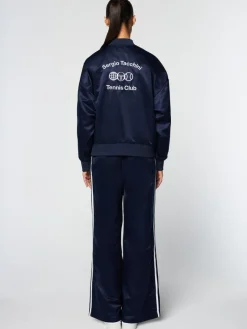 Fashion Miss Angela Bomber Jacket- Maritime Blue View All