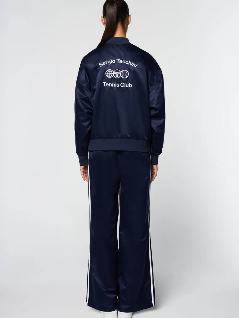 Fashion Miss Angela Bomber Jacket- Maritime Blue View All