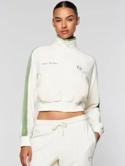 Online Miss Carlotta Velour Track Jacket- Gardenia Tracksuits