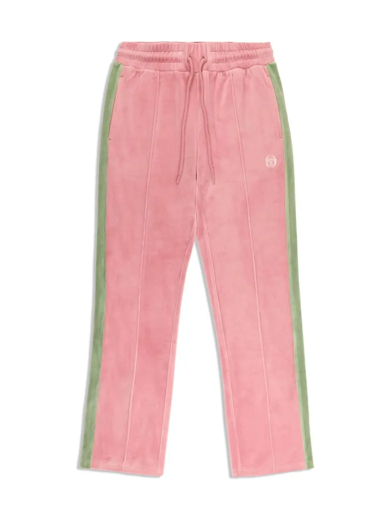Clearance Miss Carlotta Velour Track Pant- Wild Rose Tracksuits