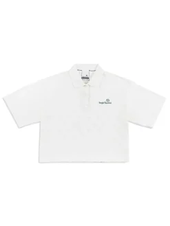 New Monogram Jacquard Cropped Polo- Gardenia For The Court