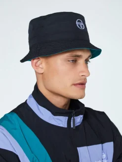 Outlet Mosaic Reversible Bucket Hat-Black/Multi View All