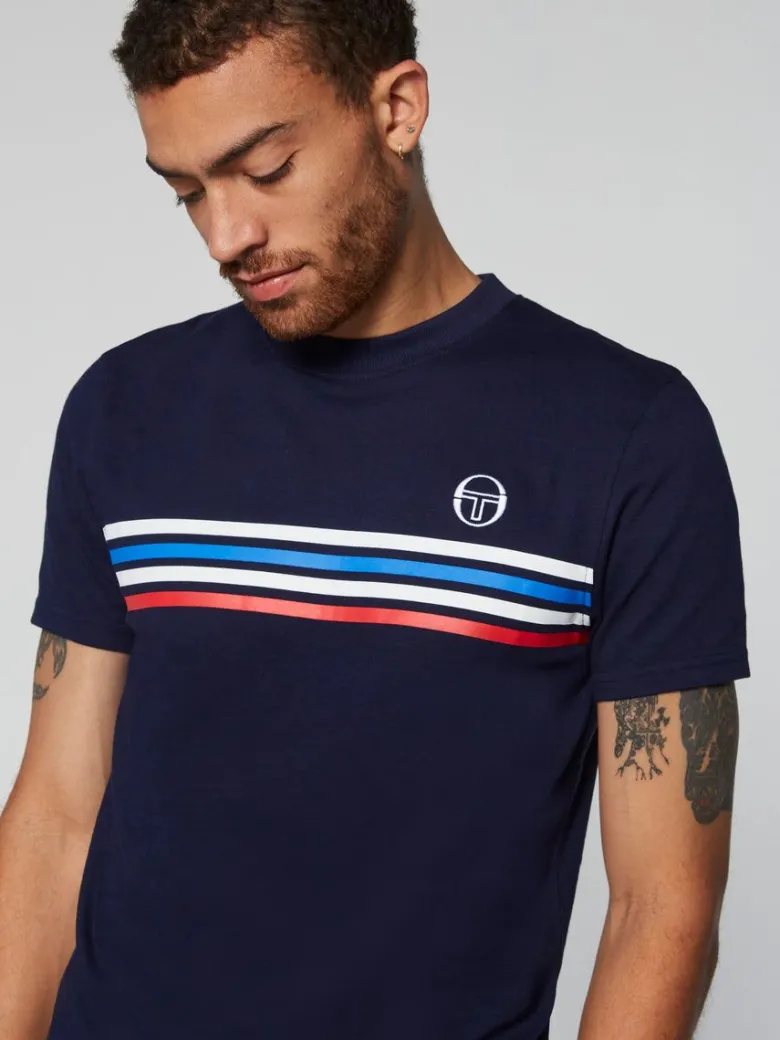 Outlet New Melfi Short Sleeve T-Shirt Archivio- Maritime Blue T-Shirts